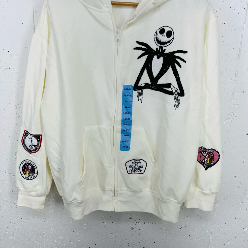 Disney Cream Jacket with Skeleton and Patch Designs - Picture 4 of 16